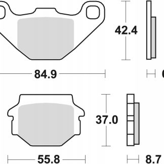 TRW LUCAS KLOCKI HAMULCOWE KH67/2 ORGANIC APRILIA PEGASO 125 90-91, KYMCO J