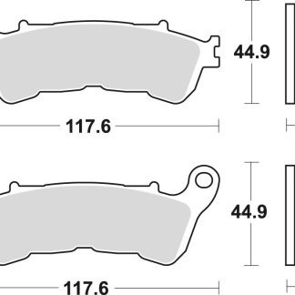 TRW LUCAS KLOCKI HAMULCOWE KH388 SINTER STREET HONDA CBF 500 04-08, CBF 600
