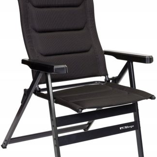 Krzesło turystyczne z oparciem Berger NOVARA XL 150kg czarny