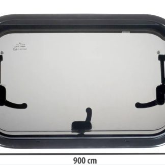 Okno uchylne do kampera / przyczepy Berger 900x500 mm moskitiera roleta