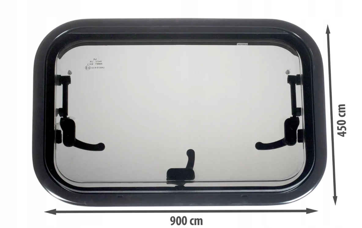 Okno uchylne do kampera / przyczepy Berger 900x450 mm moskitiera roleta
