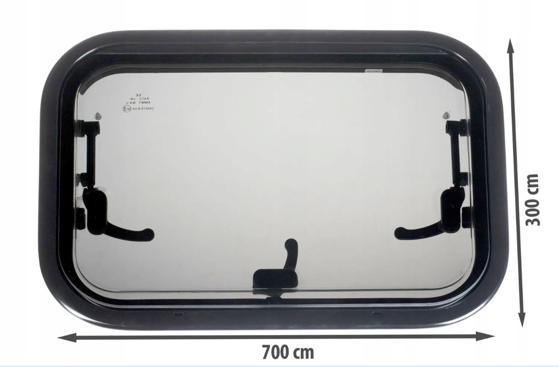 Okno uchylne do kampera / przyczepy Berger 700x300 mm moskitiera roleta