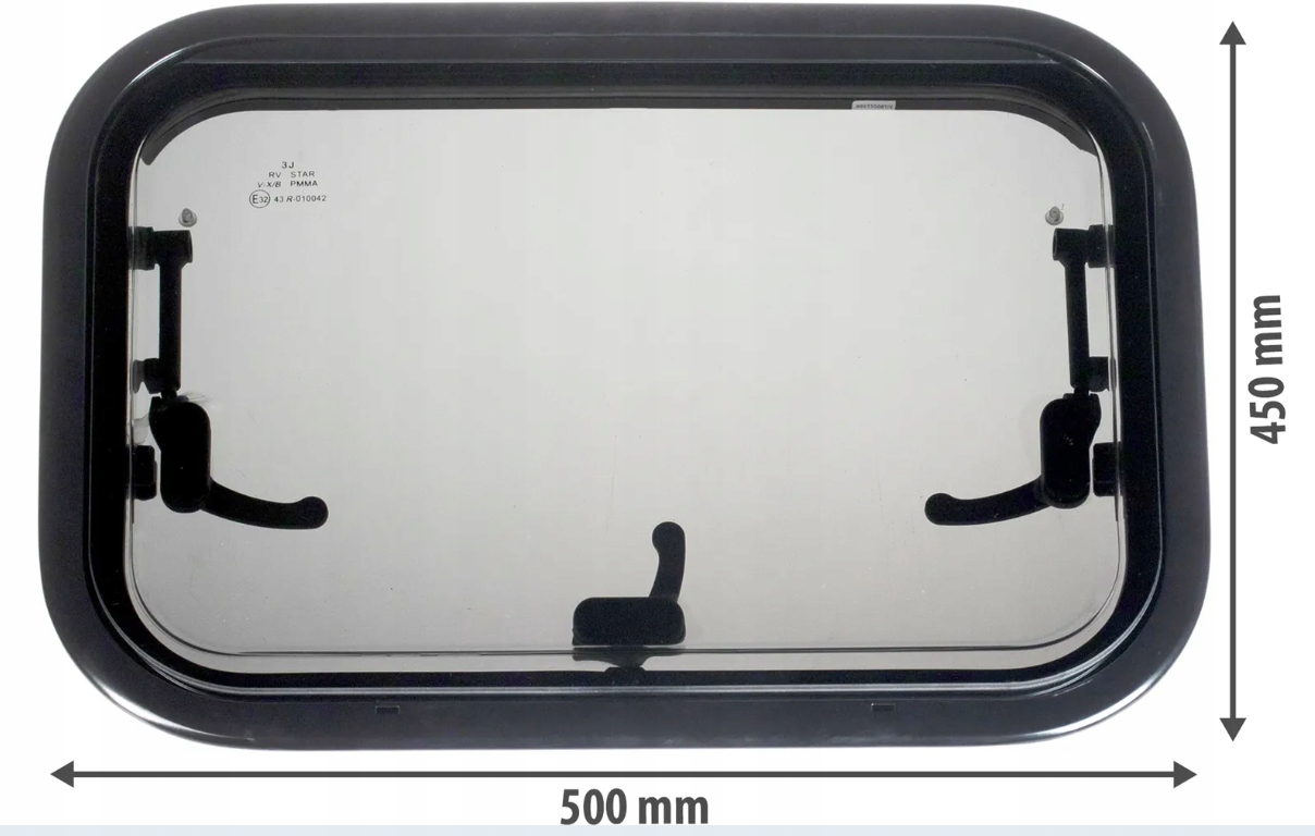 Okno uchylne do kampera / przyczepy Berger 500x450 mm moskitiera roleta