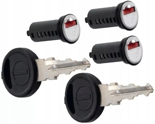 ZAMEK DRZWI WKŁAD ZADI CYLINDER x 3 KLUCZ x 2