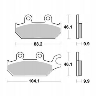 SBS KLOCKI HAMULCOWE KH642 OFF-ROAD SINTER KOLOR ZŁOTY CAN-AM COMMANDER 800
