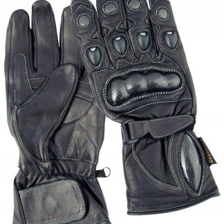 ROLEFF PROMOCJA RĘKAWICE SPORTOWE SKÓRZANE DŁUGIE MODEL RO61A KOLOR CZARNY