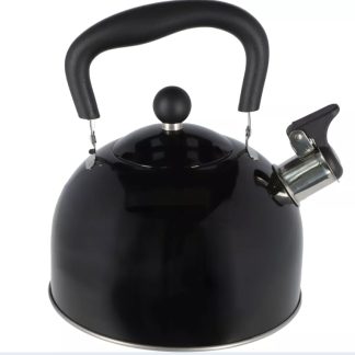 Czajnik Berger z gwizdkiem sygnałowym czarny 2,2 litra
