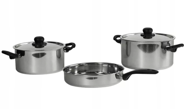 Berger zestaw garnków ze stali nierdzewnej z pokrywką, 5 elementów