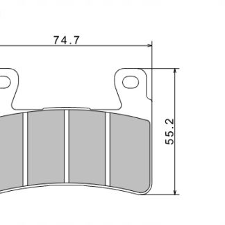 NISSIN 2024/10 KLOCKI HAMULCOWE KH265 / KH296 PREMIUM SEMI-METALLIC (SPIEK