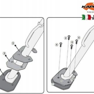 KAPPA POSZERZENIE STOPKI BOCZNEJ BMW F 650 GS / F 800 GS (08-17), F 800 GS