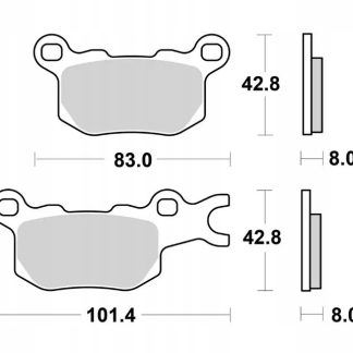 SBS KLOCKI HAMULCOWE KH684 OFF-ROAD SINTER KOLOR ZŁOTY TYŁ LEWY CAN-AM DEFE