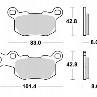 SBS KLOCKI HAMULCOWE KH685 OFF-ROAD SINTER KOLOR ZŁOTY TYŁ PRAWY CAN-AM DEF