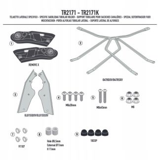 KAPPA 2025/07 STELAŻ POD TORBY (SAKWY) BOCZNE SZYBKIEGO MONTAŻU REMOVE-X YA