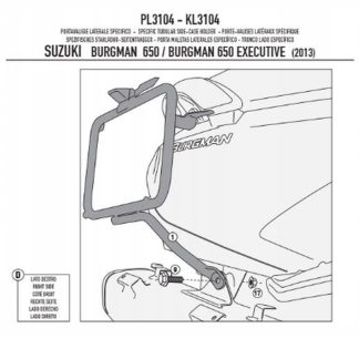 KAPPA STELAŻ KUFRÓW BOCZNYCH MONOKEY SUZUKI 650 Burgman / 650 Burgman Execu