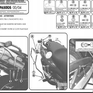 KAPPA STELAŻ KUFRÓW BOCZNYCH MONOKEY BMW F 650GS (00-07) - RÓWNIEŻ POD KUFR
