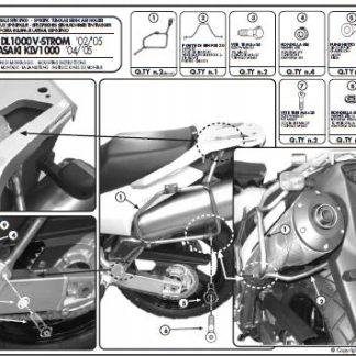 KAPPA STELAŻ KUFRÓW BOCZNYCH MONOKEY SUZUKI DL 1000 V-STROM (02-11), KAWASA