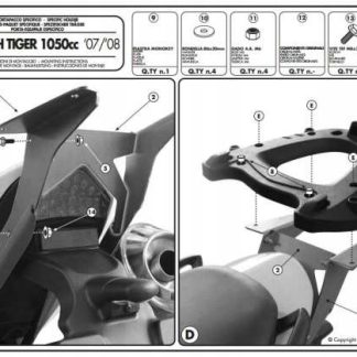 KAPPA STELAŻ KUFRA CENTRALNEGO TRIUMPH TIGER 1050 (07-12) ( Z PŁYTĄ MONOKEY