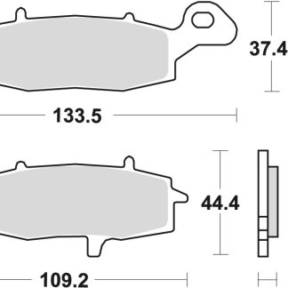 TRW ZF KLOCKI HAMULCOWE KH229 SINTER STREET KAWASAKI ER5 01-06, ER6 06-16,