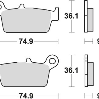 TRW ZF KLOCKI HAMULCOWE KH131 SINTER OFFROAD (WYCZYNOWE) HONDA CRF 230 08-1