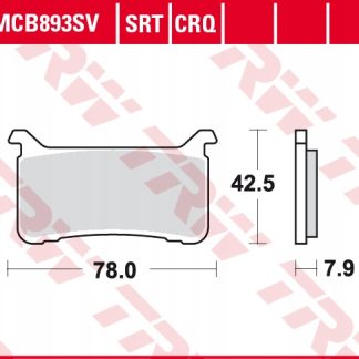 TRW ZF KLOCKI HAMULCOWE KH700 SINTER STREET HONDA CB 1000 R 18-19, CB 1100R
