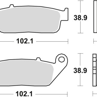 TRW ZF KLOCKI HAMULCOWE KH196 SINTER STREET CBF 500 '13-, CBF 650 '14-, VT