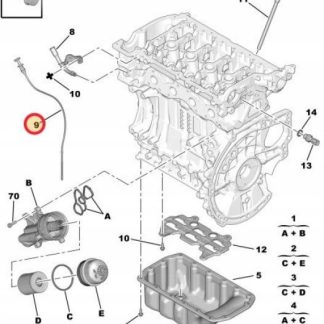 Citroen OE 1174A4 / 9830779480 miarka olejowa Bagnet