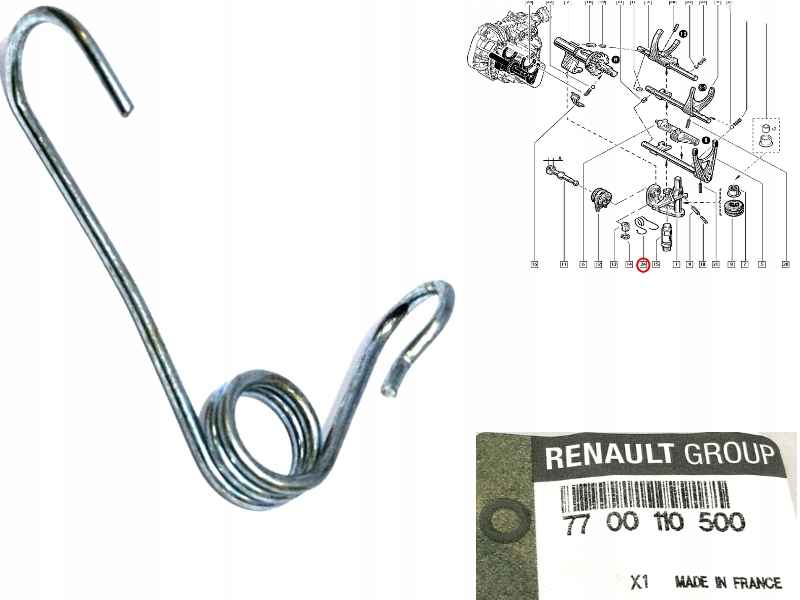 Renault OE 7700110500 sprężyna wybieraka