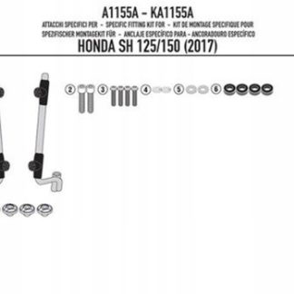 KAPPA MOCOWANIE SZYBY 1117AK HONDA SH 125i-150i (17-19)