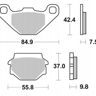 SBS KLOCKI HAMULCOWE NOWOŚĆ KH067 OFF-ROAD SINTER KOLOR ZŁOTY