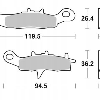 SBS KLOCKI HAMULCOWE NOWOŚĆ KH258 OFF-ROAD SINTER KOLOR ZŁOTY
