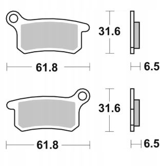 SBS KLOCKI HAMULCOWE NOWOŚĆ KH357 OFF-ROAD SINTER KOLOR ZŁOTY RZÓD/TYŁ KTM