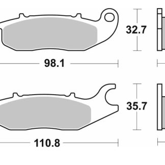 SBS KLOCKI HAMULCOWE NOWOŚĆ KH375 STREET PERFORMANCE (EXCEL) SINTER KOLOR Z