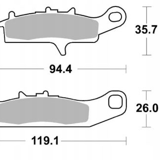 SBS KLOCKI HAMULCOWE NOWOŚĆ KH342 OFF-ROAD SINTER KOLOR ZŁOTY PASUJE DO: KA
