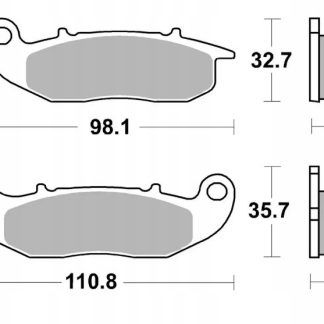 SBS KLOCKI HAMULCOWE NOWOŚĆ KH465 STREET STANDART CERAMIC KOLOR CZARNY AJP