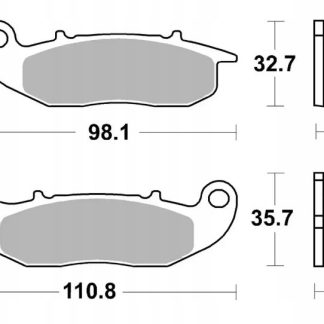 SBS KLOCKI HAMULCOWE NOWOŚĆ KH465 STREET PERFORMANCE (EXCEL) SINTER KOLOR Z