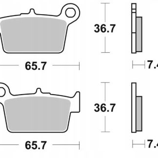 SBS KLOCKI HAMULCOWE NOWOŚĆ KH367/2 STREET STANDART CERAMIC KOLOR CZARNY PA