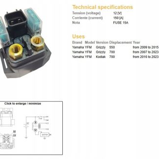 DZE PRZEKAŹNIK ROZRUSZNIKA YAMAHA YFM 550 GRIZZLY '09-'15; YFM 700 GRYZZLY
