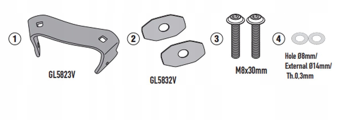 KAPPA ADAPTER DO ZAMONTOWANIA STELAŻA BOCZNEGO KLO5145MK I KLO5145CAM BMW F