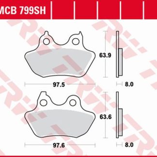 TRW ZF KLOCKI HAMULCOWE KH434 SINTER STREET HARLEY DAVIDSON 1450 / 1584 / 1