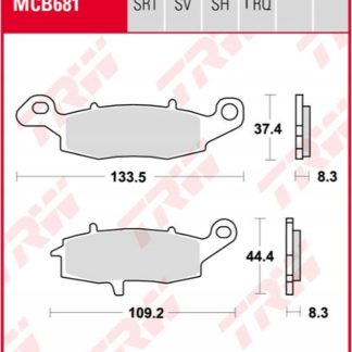 TRW ZF KLOCKI HAMULCOWE KH231 SINTER RACING KAWASAKI ER6 06-16, VERSYS 650