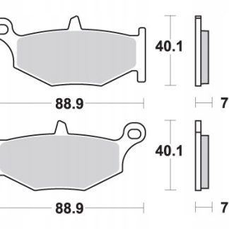SBS KLOCKI HAMULCOWE KH419 STREET PERFORMANCE (EXCEL) SINTER KOLOR ZŁOTY PA