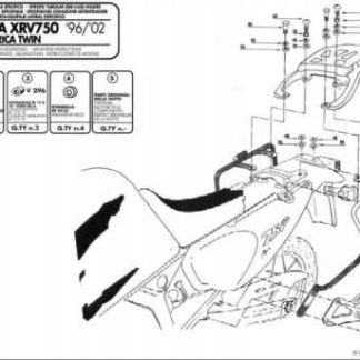 KAPPA STELAŻ KUFRÓW BOCZNYCH MONOKEY HONDA XRV 750 AFRICA TWIN (93-02) - RÓ