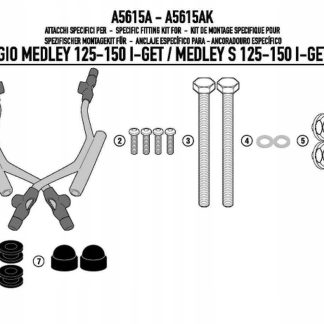 KAPPA MOCOWANIE SZYBY 7057AK PIAGGIO Medley 125-150 i get / Medley S 125-15