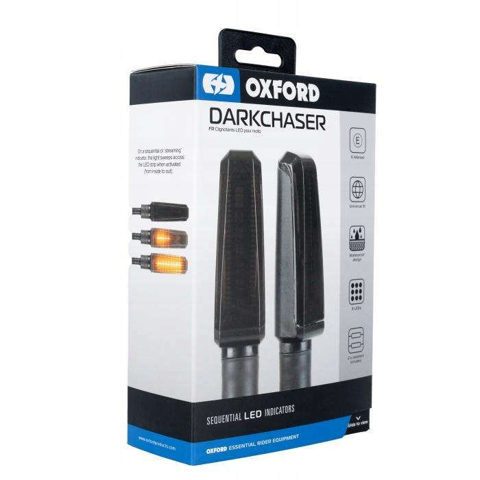 OXFORD 09/2025 KIERUNKOWSKAZY SEKWENCYJNE LED DARKCHASER Z OPORNIKIEM 2 SZT