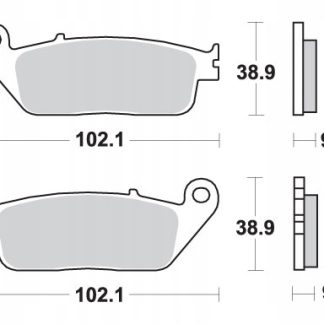 SBS WYPRZEDAŻ KLOCKI HAMULCOWE KH196 STREET STANDART CERAMIC KOLOR CZARNY