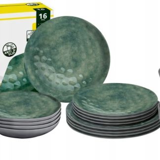 Kempingowy zestaw obiadowy z melaminy Lunch Box Venetian Sea Green Brunner