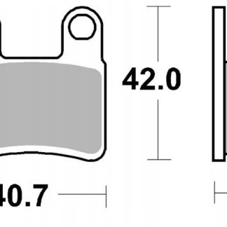 SBS KLOCKI HAMULCOWE KH257/2 (PARKING BRAKE PAD - HAMULEC POSTOJOWY) KYMCO