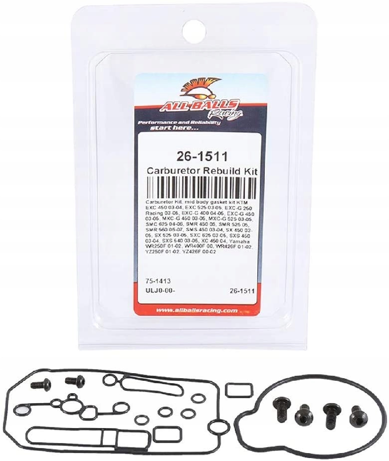 ALL BALLS ZESTAW NAPRAWCZY GAŹNIKA (Z USZCZELKAMI) YAMAHA YZF 250 '01-'02,