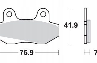 SBS KLOCKI HAMULCOWE KH86 STREET CERAMIC KOLOR CZARNY
