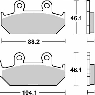 SBS PROMOCJA KLOCKI HAMULCOWE KH172 STREET CERAMIC KOLOR CZARNY